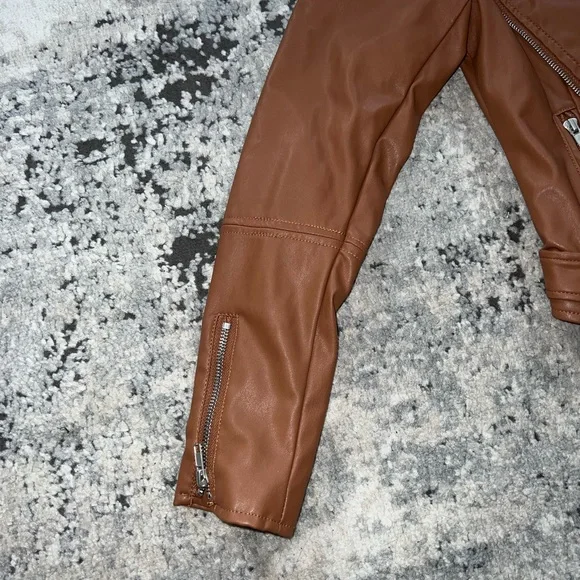 NWT! Ambiance Outerwear Chestnut Leather Jacket - Picture 4 of 8